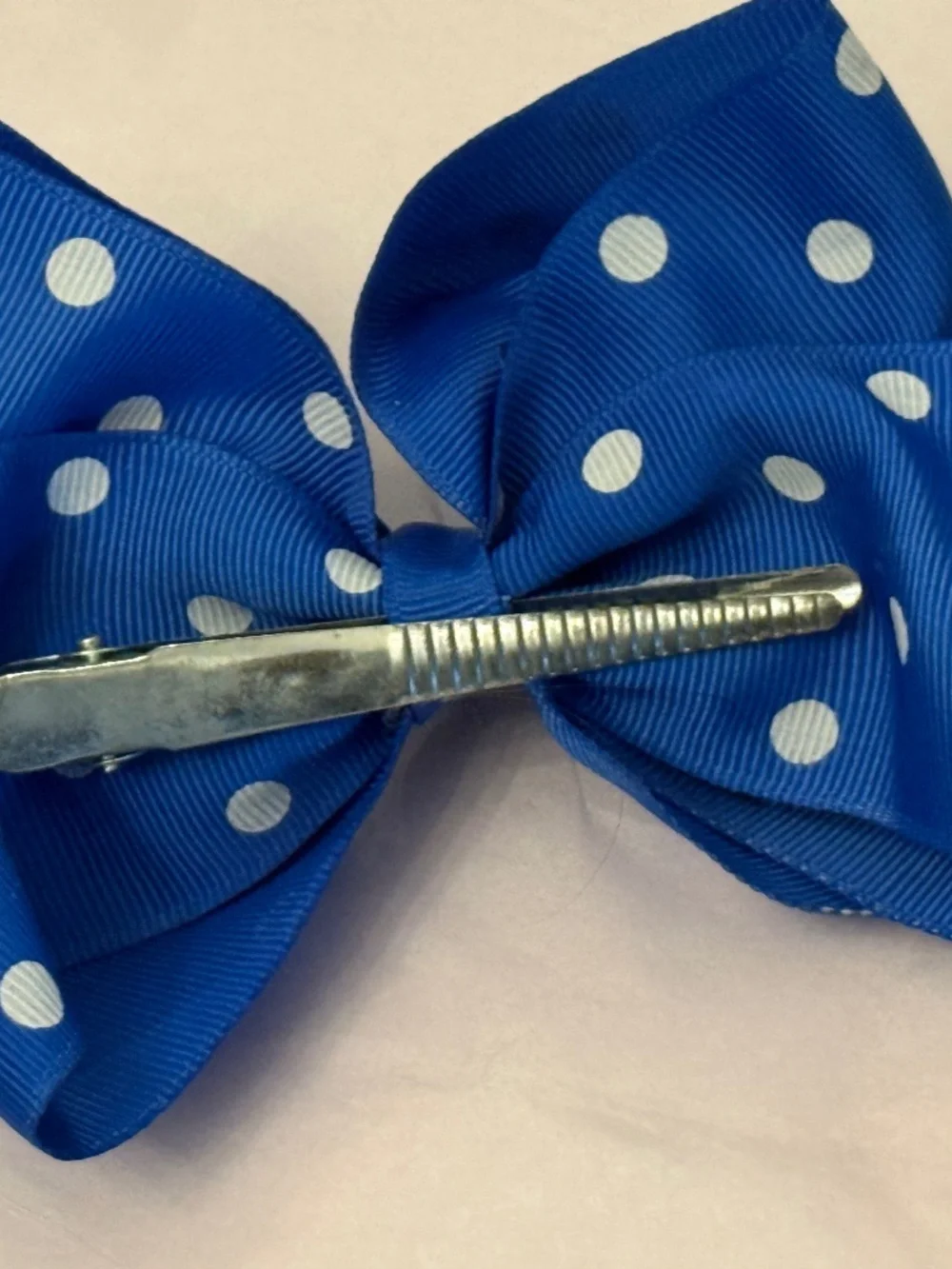 Royal Blue & White Polka Dot Grosgrain